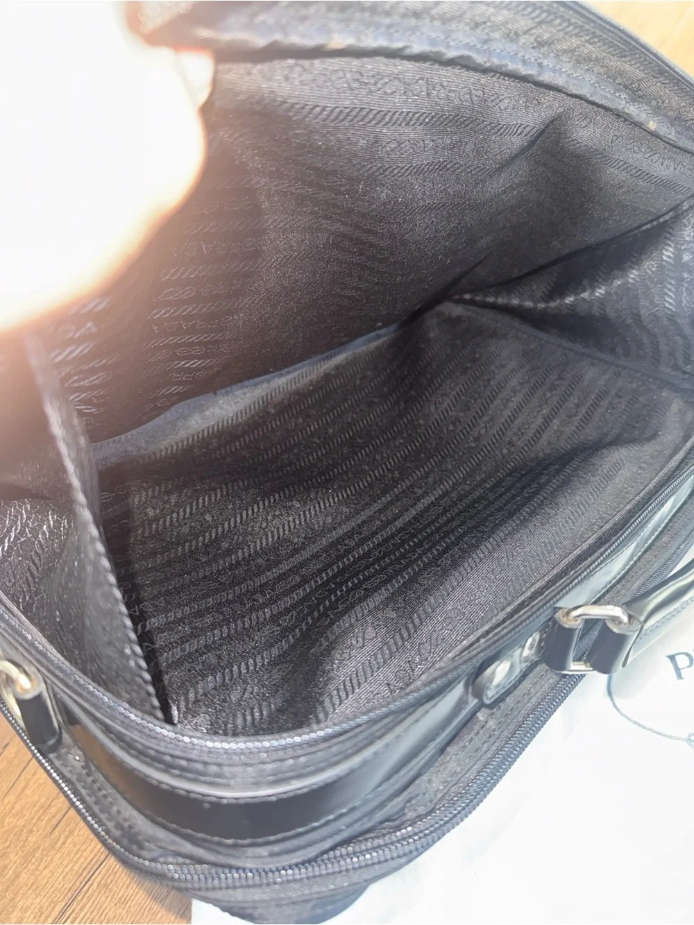 Prada Business Bag in Black Nylon Canvas